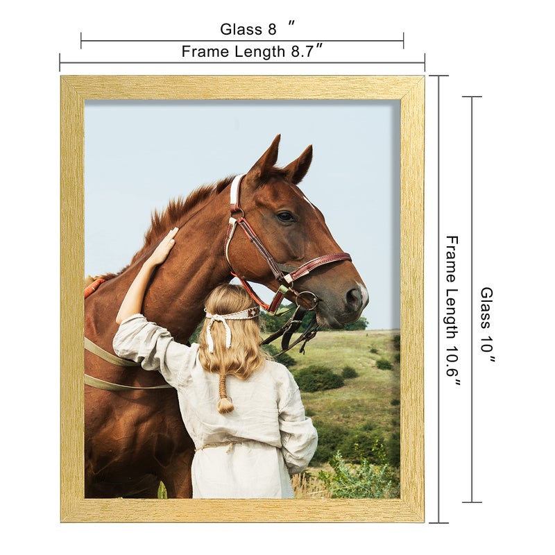 ELSKER&HOME 8x10 Picture Frame Gold Set of 6 - Multi Photo Frames Collage with HD Real Glass for Table Top or Wall Mount Display - Image 4